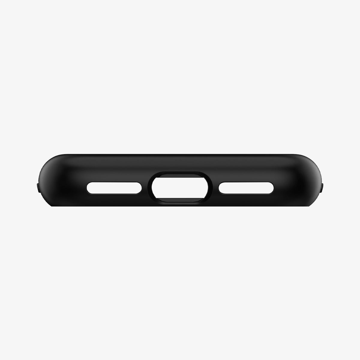 042CS20455 - iPhone SE Slim Armor CS case in black showing the bottom