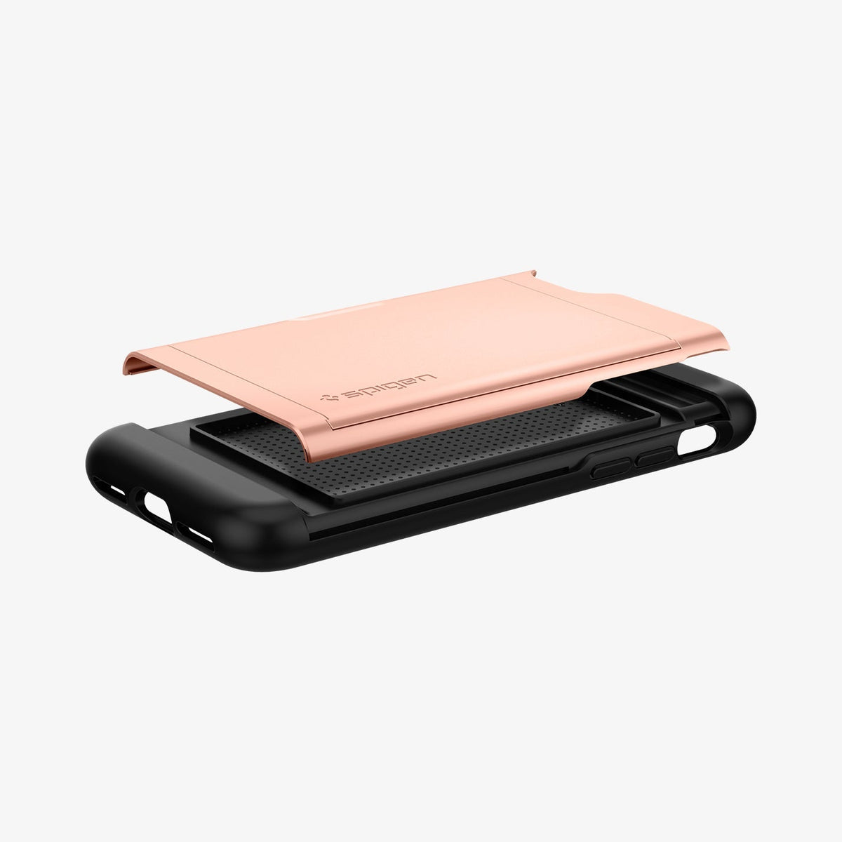 054CS22570 - iPhone SE Slim Armor CS case in blushed gold showing the back