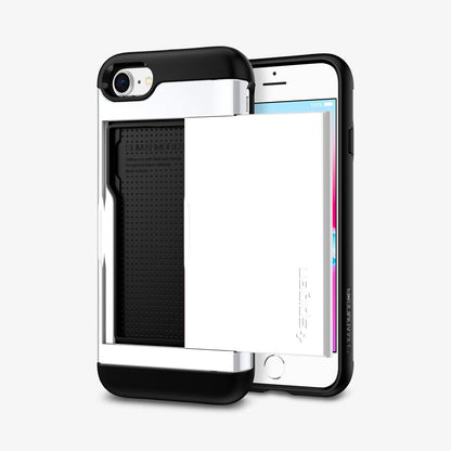042CS21038 - iPhone SE Slim Armor CS case in white showing the back