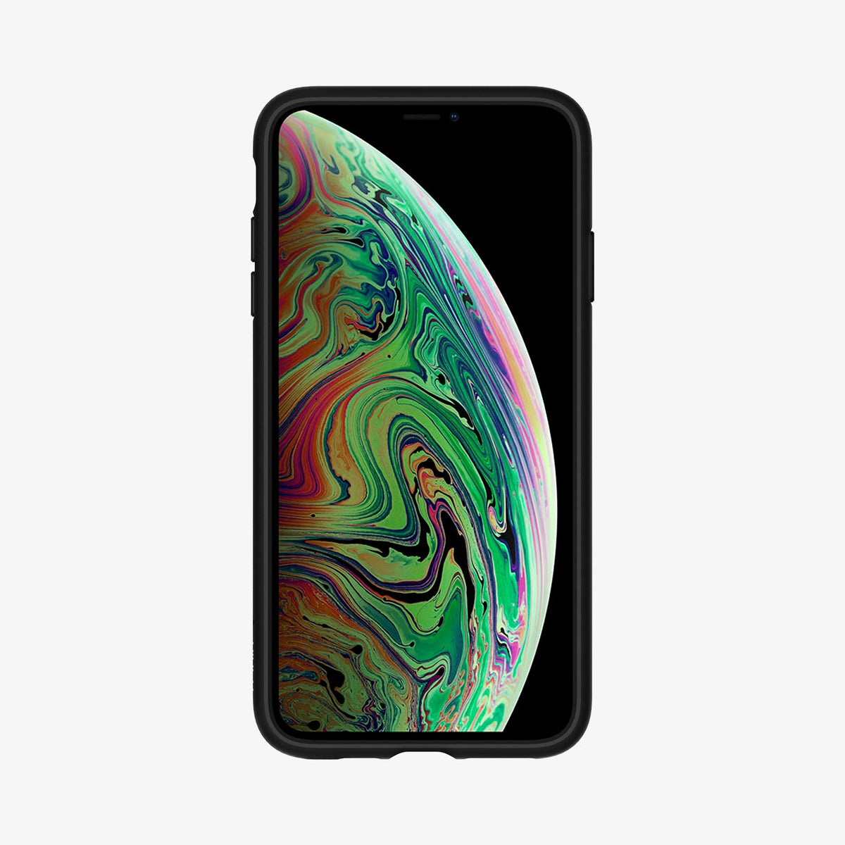 065CS25126 - iPhone XS Max Case Liquid Air in Matte Black showing the front
