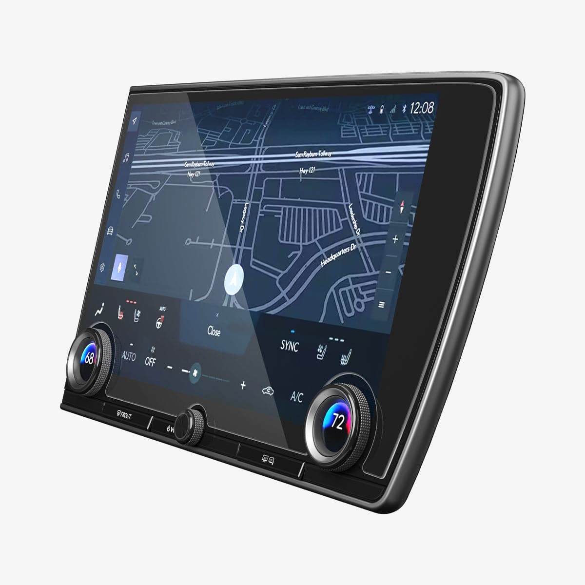 AGL05880 - Lexus NX 14" Screen Protector GLAS.tR SLIM showing the front and side