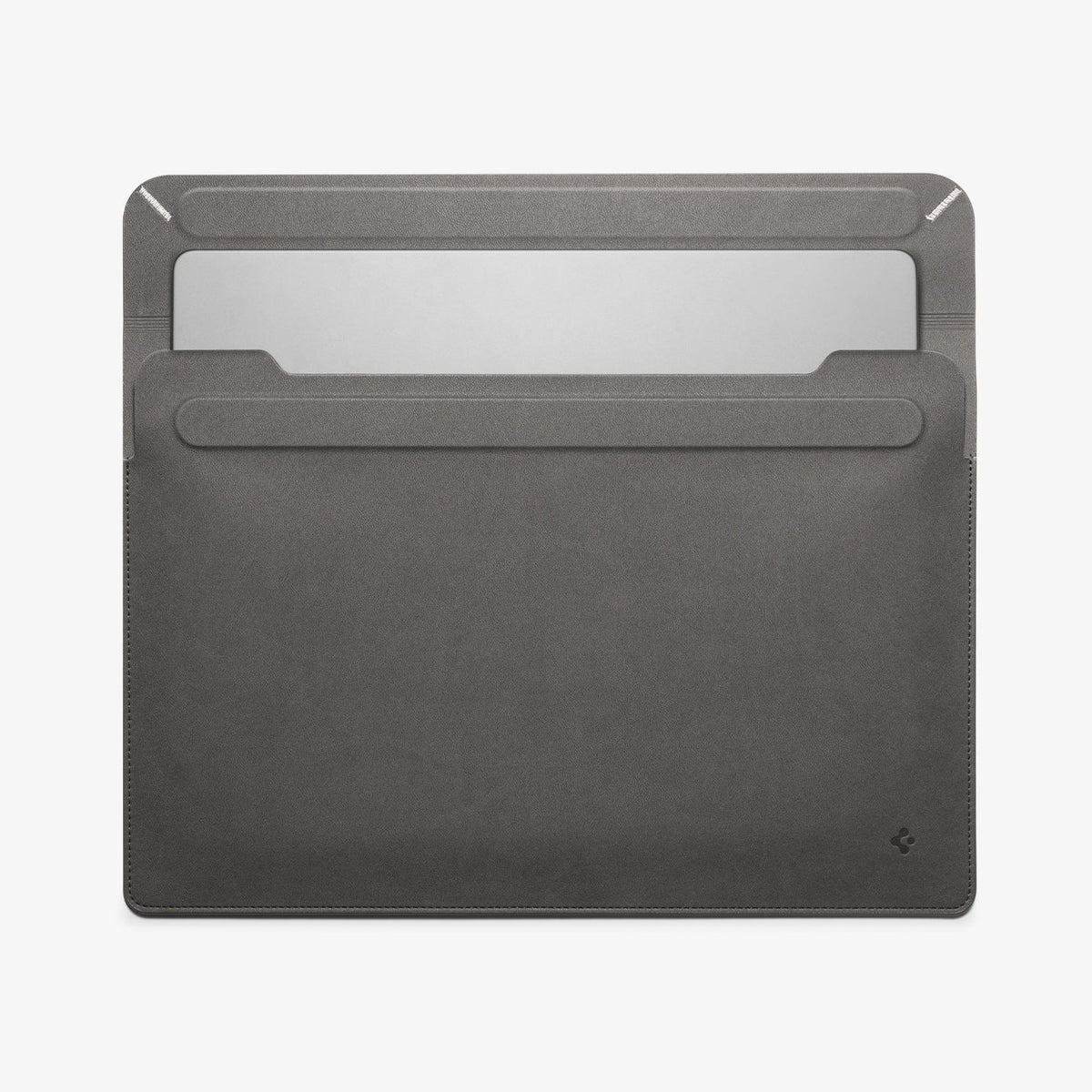 AFA06424 - MacBook Pro 16-inch Valentinus S Laptop Pouch in City Gray interior view showing laptop pocket and sleeve structure