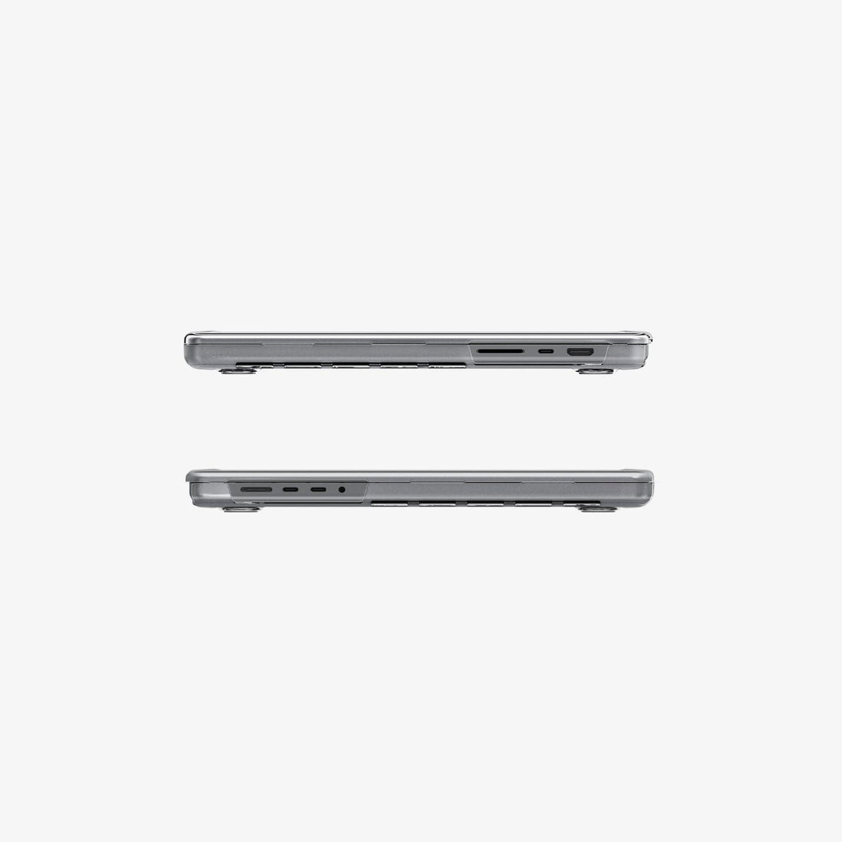 ACS04212 - MacBook Pro 14" Case Thin Fit in crystal clear showing the sides