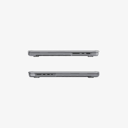 ACS04212 - MacBook Pro 14" Case Thin Fit in crystal clear showing the sides