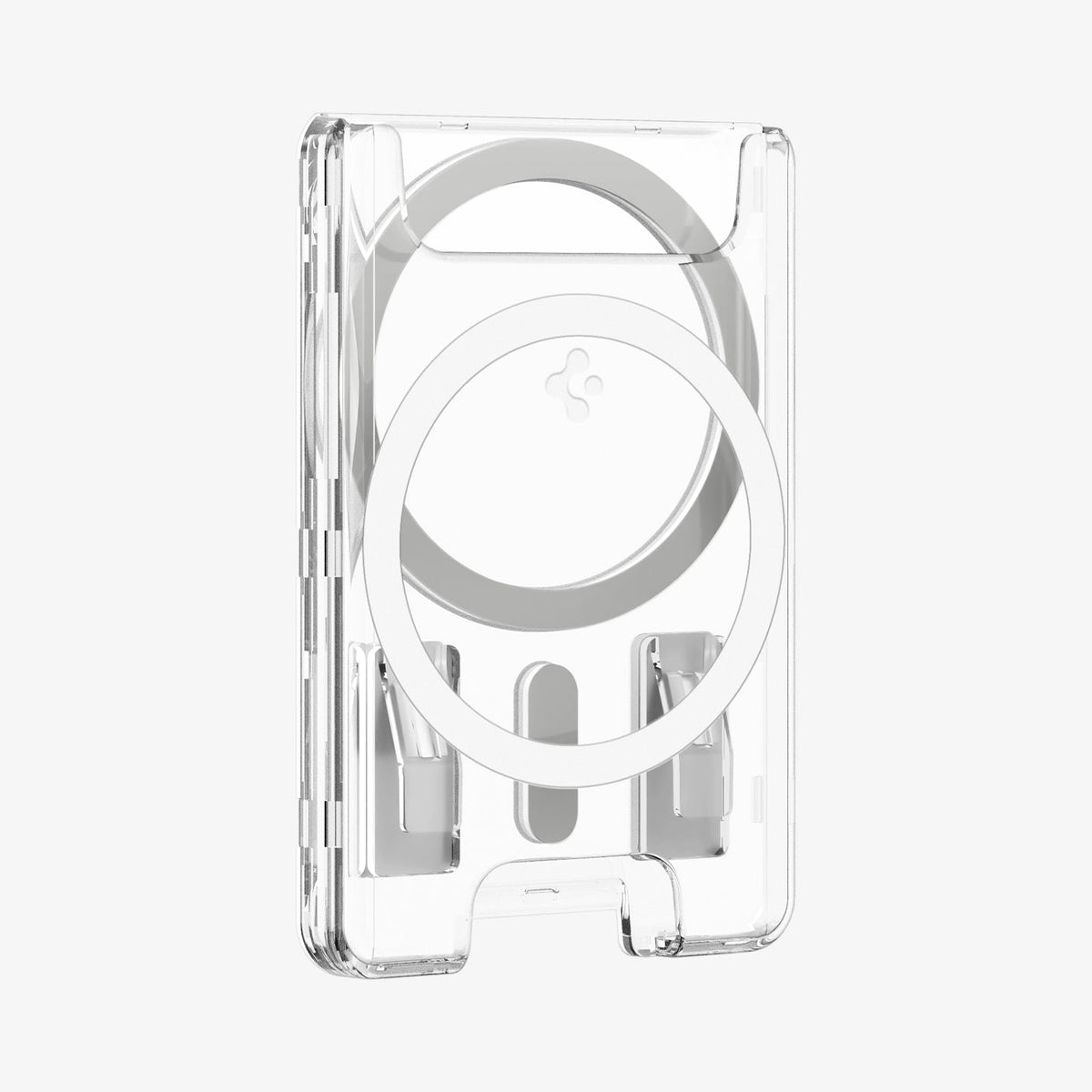 AFA08888 - Ultra Hybrid MagFit+ Wallet (MagFit) in Crystal Clear showing the front and partial side