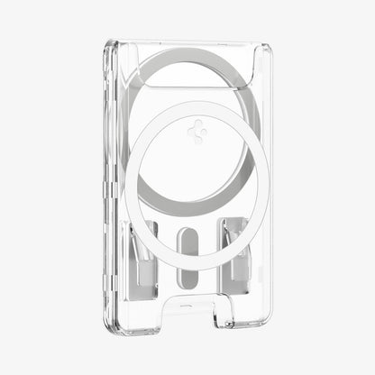 AFA08888 - Ultra Hybrid MagFit+ Wallet (MagFit) in Crystal Clear showing the front and partial side