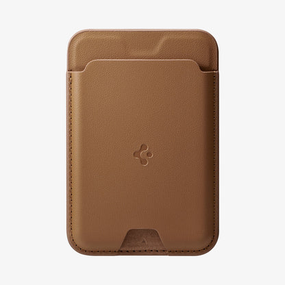 AFA03854 - MagSafe Card Holder Valentinus (MagFit) in brown showing the front