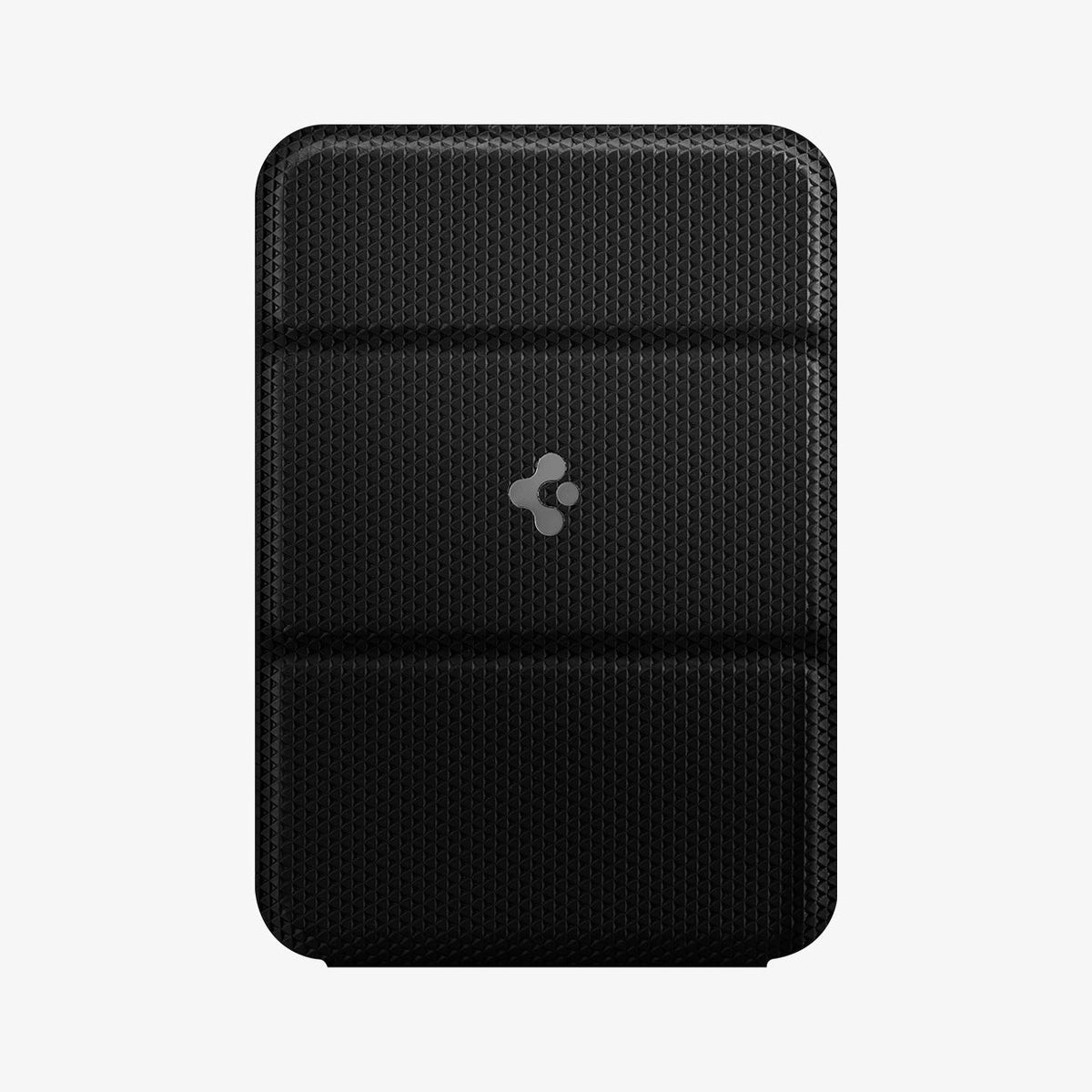 AMP02746 - MagSafe Card Holder Smart Fold Wallet (MagFit) in black showing the front