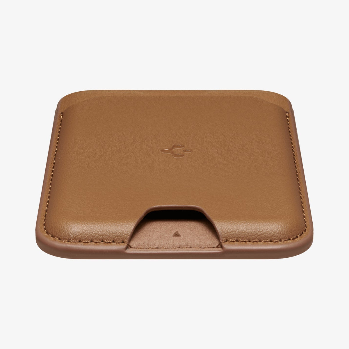 AFA05804 - MagSafe 3 Cards Holder Valentinus (MagFit) in brown showing the front and bottom