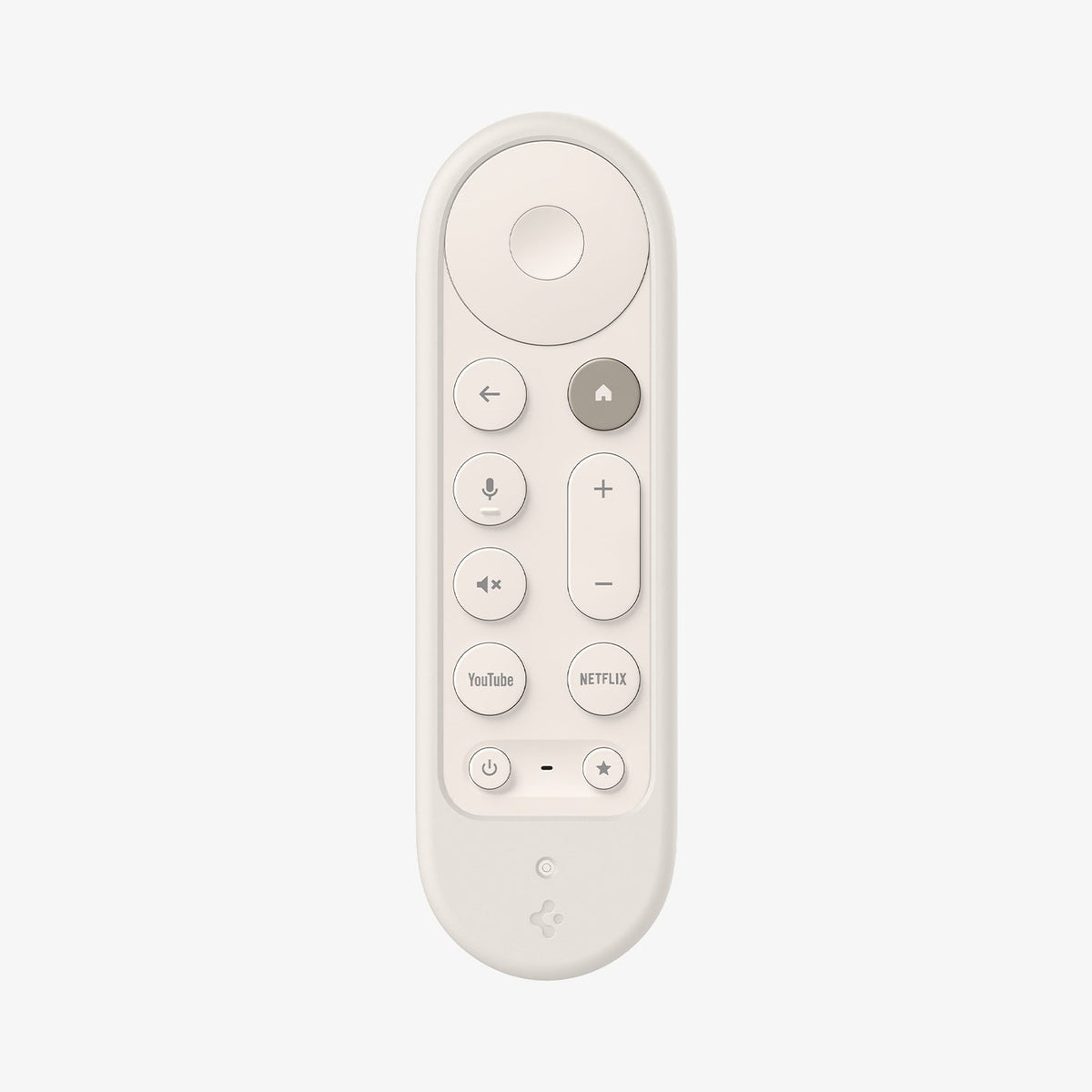 ACS07975 - Google TV Streamer Silicone Fit Voice Remote in Porcelain showing the front