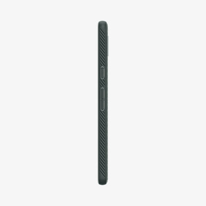 ACS06094 - Pixel 7a Case Liquid Air in abyss green showing the side with volume controls