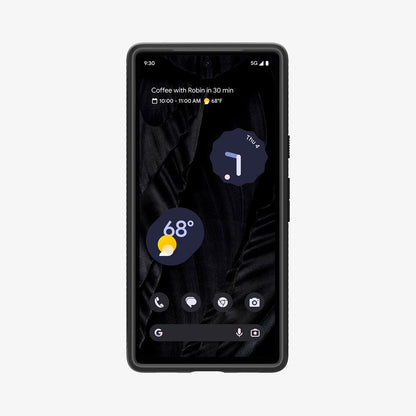 ACS05815 - Pixel 7a Case Liquid Air in matte black showing the front