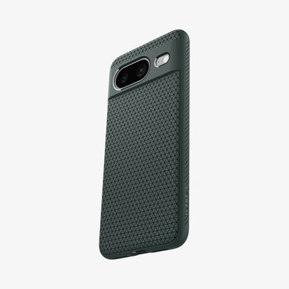 ACS06276 - Pixel 8 Case Liquid Air in Abyss Green showing the back, partial side and bottom