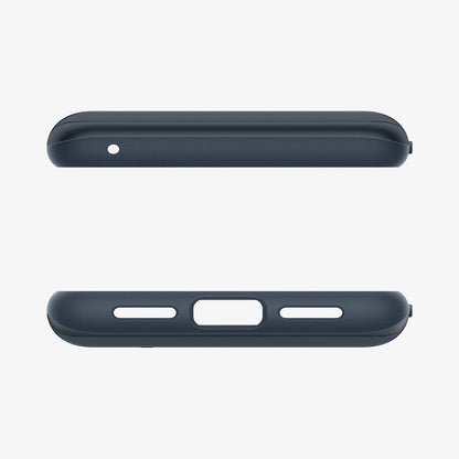 ACS06289 - Pixel 8 Case Thin Fit in metal slate showing the top and bottom with precise cutouts