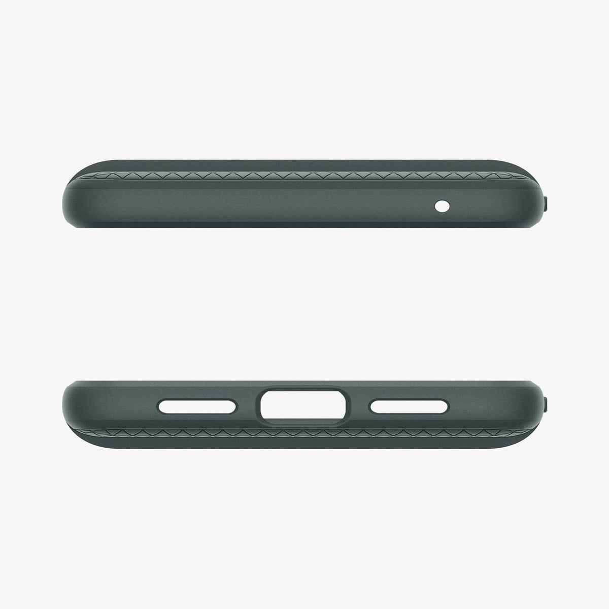 ACS06313 - Pixel 8 Pro Case Liquid Air in Abyss Green showing the top and bottom