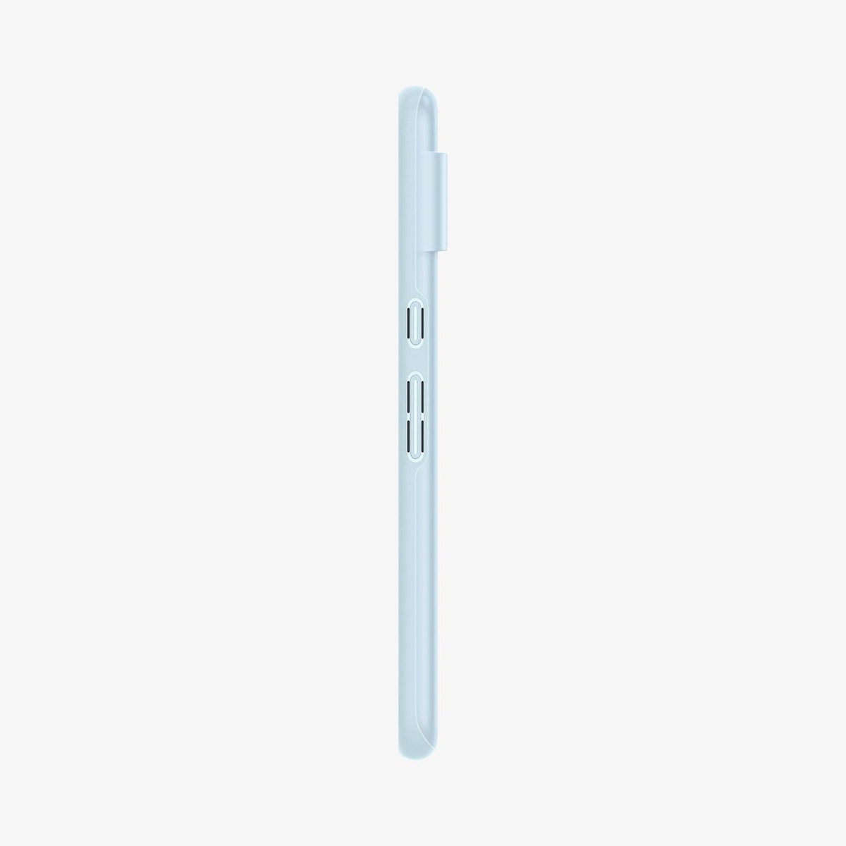 ACS06327 - Pixel 8 Pro Case Thin Fit in mute blue showing the side with volume controls