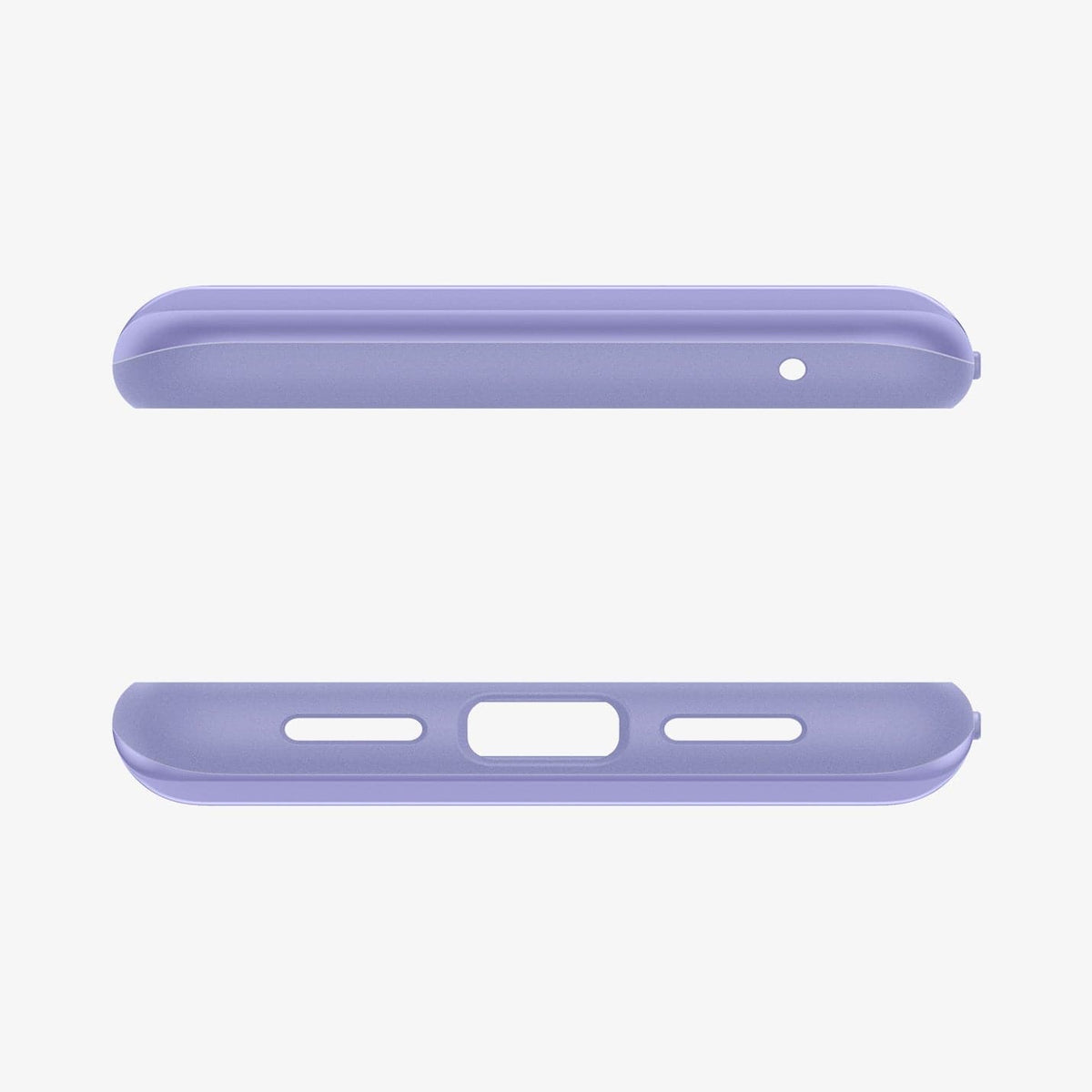 ACS06329 - Pixel 8 Pro Case Thin Fit in awesome violet showing the top and bottom with precise cutouts