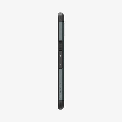 ACS06322 - Pixel 8 Pro Case Tough Armor in abyss green showing the side with volume controls