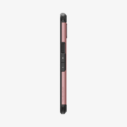 ACS06321 - Pixel 8 Pro Case Tough Armor in rose gold showing the side with volume controls