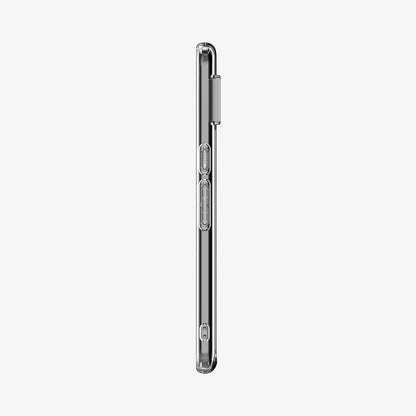 ACS06315 - Pixel 8 Pro Case Ultra Hybrid in crystal clear showing the side with volume controls