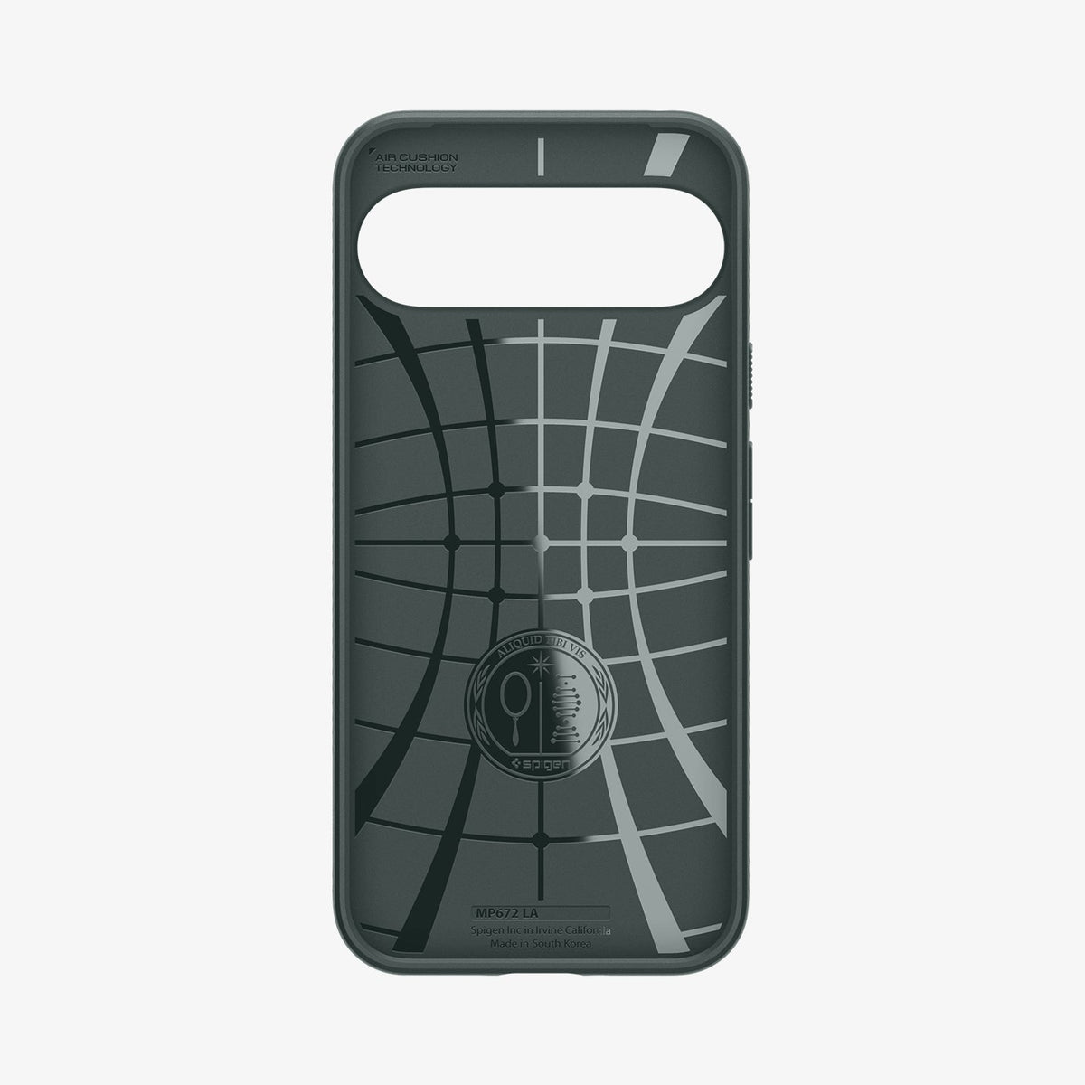 ACS07717 - Pixel 9 Pro XL Case Liquid Air in Abyss Green showing the inner case