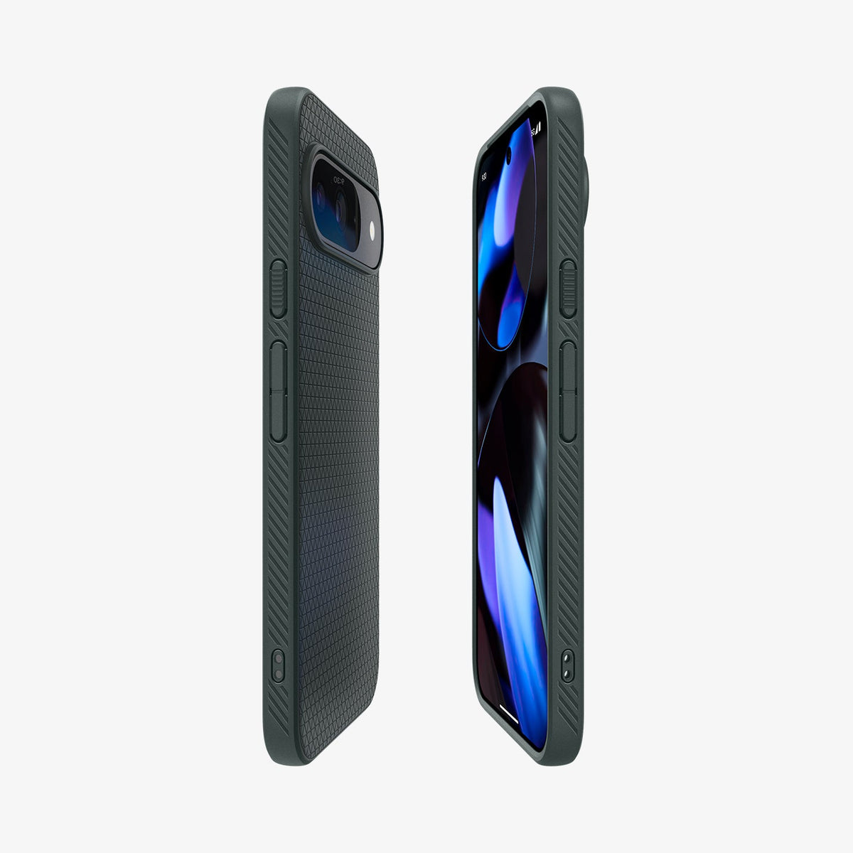 ACS07717 - Pixel 9 Pro XL Case Liquid Air in Abyss Green showing the back, partial front and sides