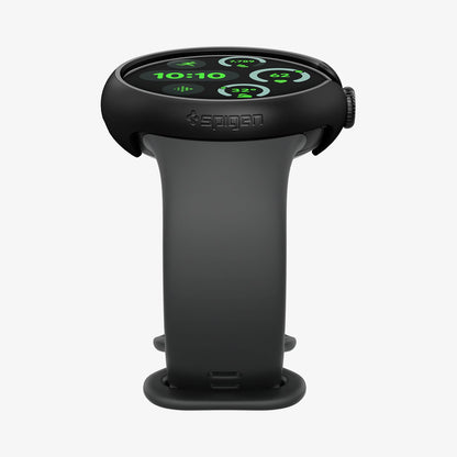 ACS07392 - Pixel Watch 3 (41mm) Case Thin Fit in Black showing the partial front and side