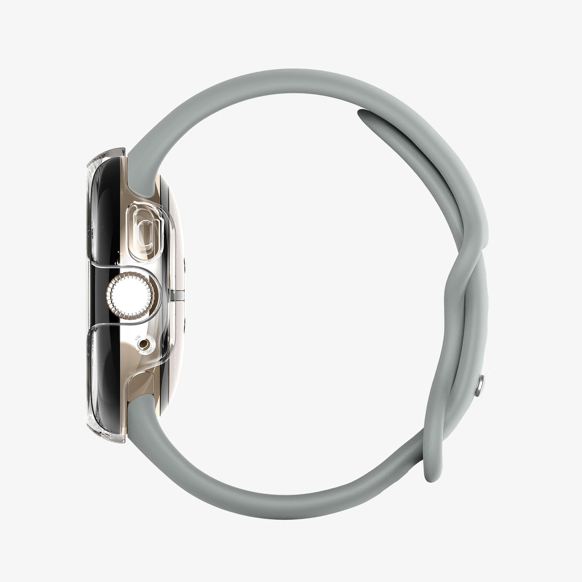 ACS07391 - Pixel Watch 2 Case Thin Fit in Crystal Clear showing the side facing left