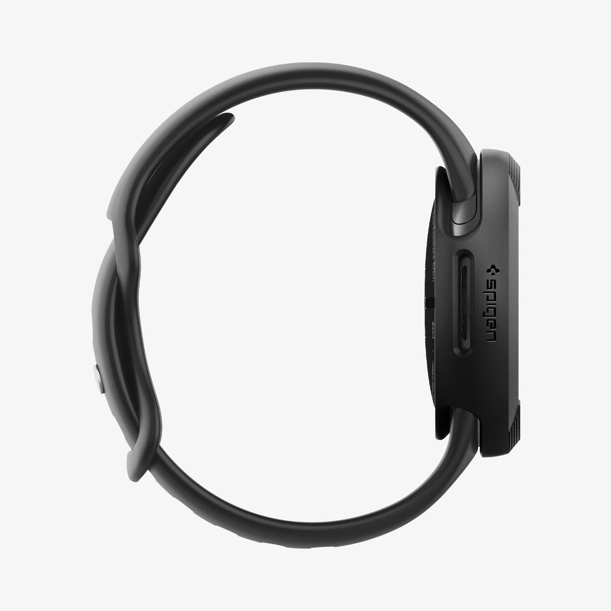 ACS07598 - Pixel Watch 3 (45mm) Case Liquid Air in Matte Black showing the side