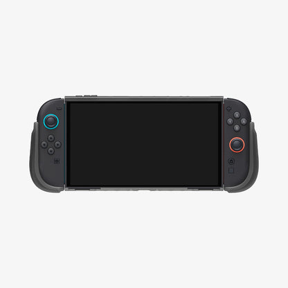 ACS10167 - Nintendo Switch 2 Ultra Hybrid case front view showing full screen access with attached Joy-Con controllers and contoured grip edges