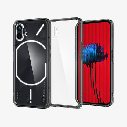 ACS05422 - Nothing Phone 1 Case Ultra Hybrid showing the back, inside and front