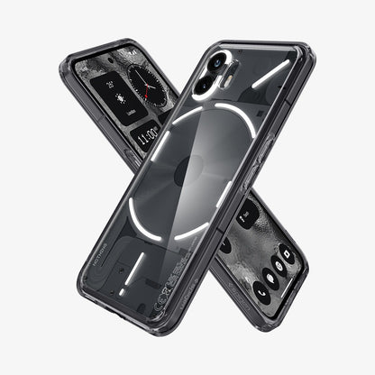 ACS06542 - Nothing Phone 2 Case Ultra Hybrid showing the back, front and sides