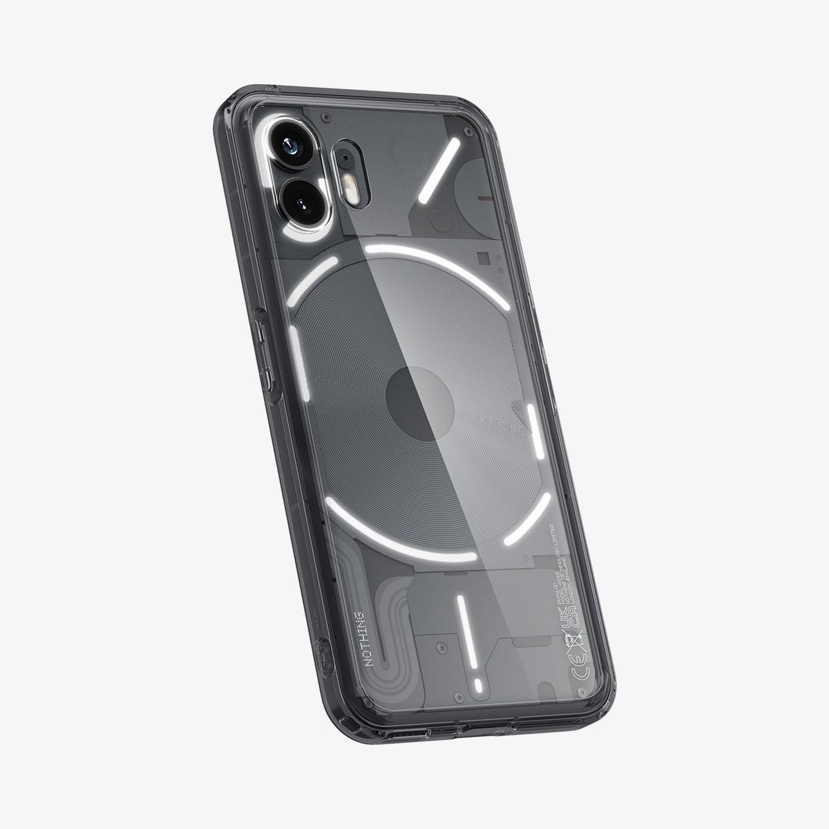 ACS06542 - Nothing Phone 2 Case Ultra Hybrid showing the back and side