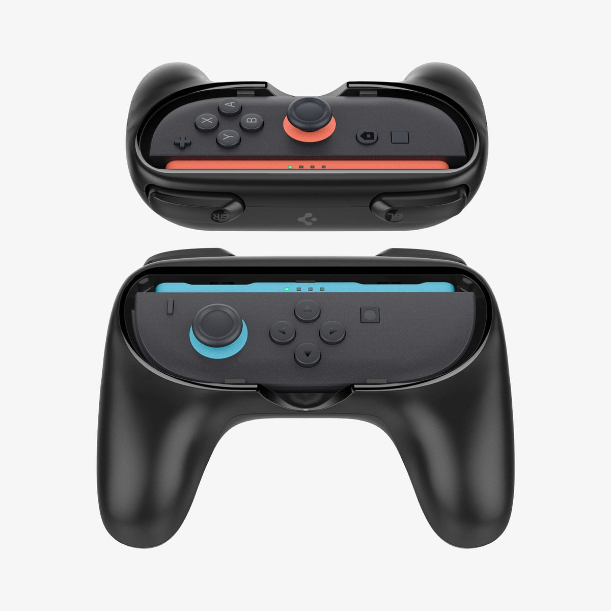 AGP10162 - Nintendo Switch Joy-Con Grip | NS100 in Black showing the top, front and bottom