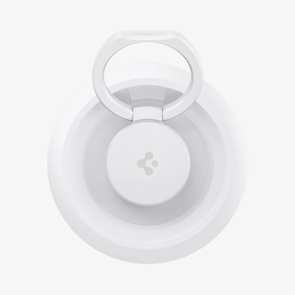 AMP05303 - O-Mag Magnetic Phone Holder (MagFit) in white showing the front and ring extended out upwards