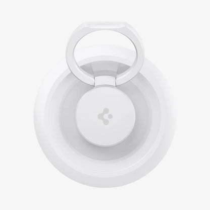 AMP05303 - O-Mag Magnetic Phone Holder (MagFit) in white showing the front and ring extended out upwards