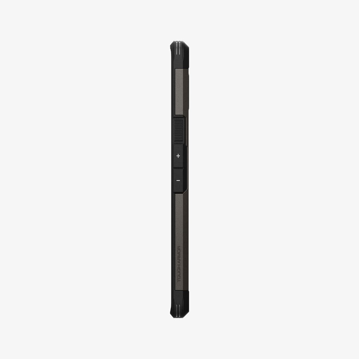 ACS03462 - Pixel 6 Pro Case Tough Armor in gunmetal showing the side with volume controls