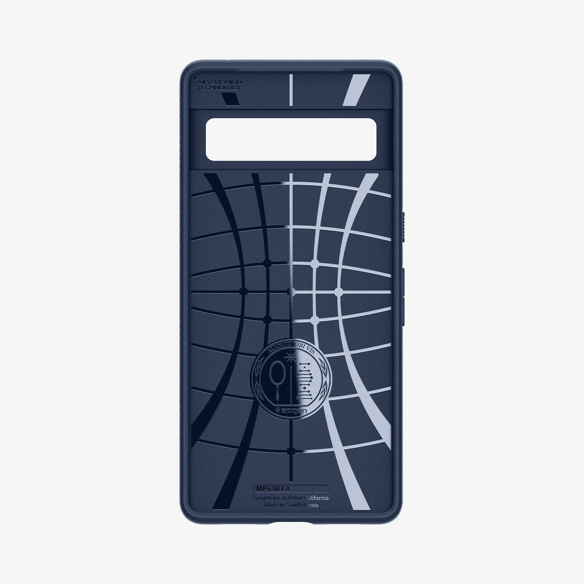 ACS04697 - Pixel 7 Case Liquid Air in navy blue showing the inside of case