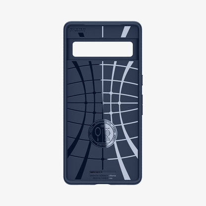 ACS04697 - Pixel 7 Case Liquid Air in navy blue showing the inside of case