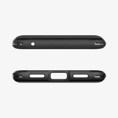 ACS04698 - Pixel 7 Case Rugged Armor in matte black showing the top and bottom with precise cutouts