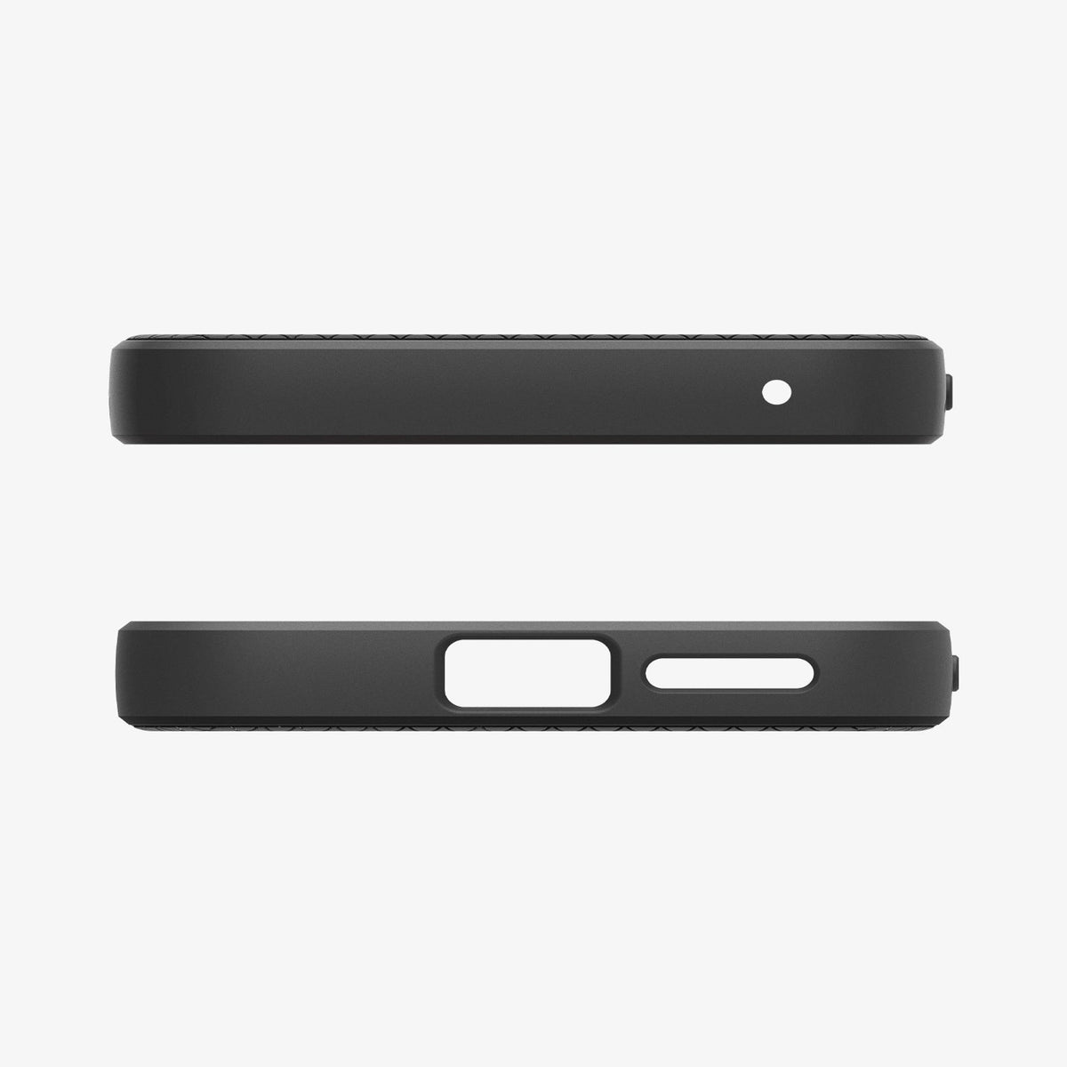 ACS09039 - Pixel 9a Case Liquid Air in Matte Black showing the top and bottom