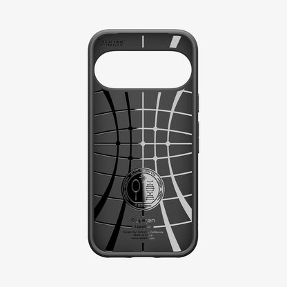 ACS11428 - Pixel 11 Pro Liquid Air Matte Black interior view showing Air Cushion Technology, flexible TPU construction, and internal impact pattern.