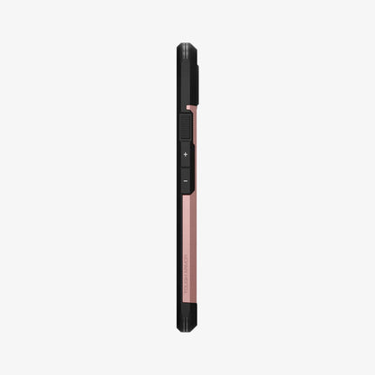 ACS03444 - Pixel 6 Case Tough Armor in rose gold showing the side with volume controls