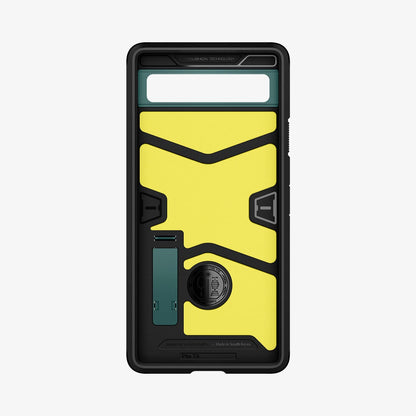 ACS04481 - Pixel 6a Case Tough Armor in midnight green showing the inside of case
