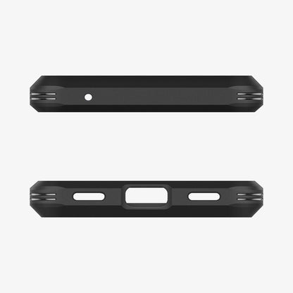 ACS04479 - Pixel 6a Case Tough Armor in black showing the top and bottom with precise cutouts