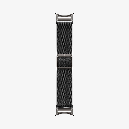 AMP11421 - Pixel Watch 4 45mm Lite Fit X Watch Band in black showing the watch band laid out flat