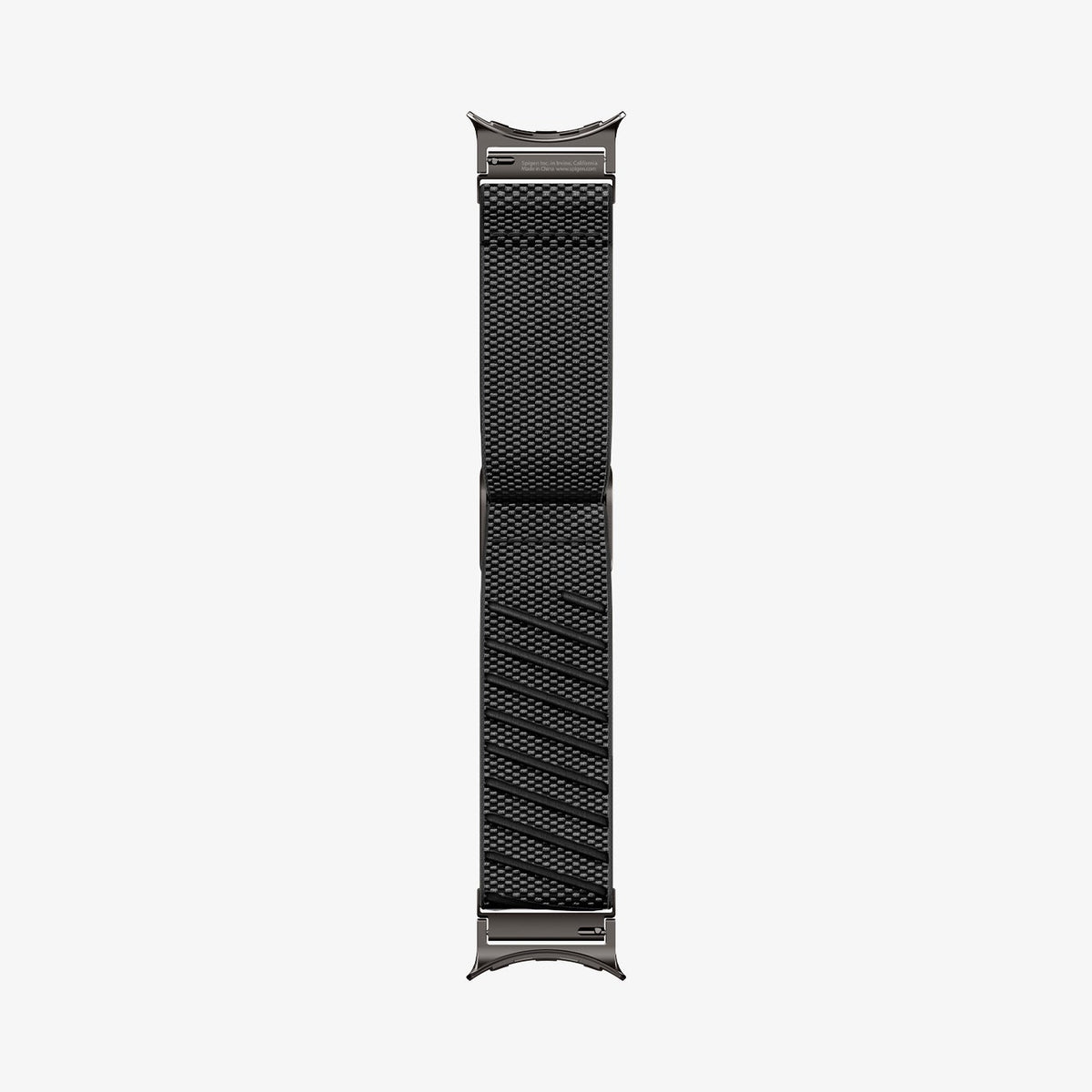 AMP11420 - Pixel Watch 4 41mm Lite Fit X Watch Band in black showing the watch band laid out flat