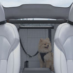 ACP11156 - Pet Car Backseat Barrier | PS200 in Black showing a dog with a backseat barrier
