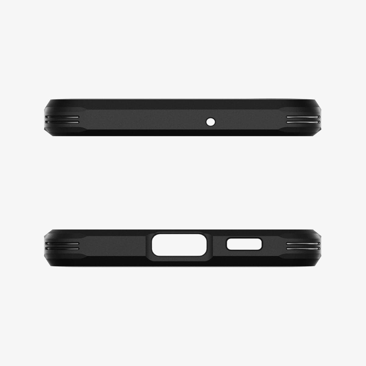 ACS03959 - Galaxy S22 Plus 5G Case Tough Armor in gunmetal showing the top and bottom with precise cutouts