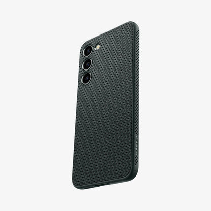 ACS05713 - Galaxy S23 Case Liquid Air in abyss green showing the back and partial side